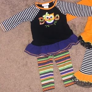 🦉 Girls Fall Halloween Outfit Owl Boo- 18mo 🎃